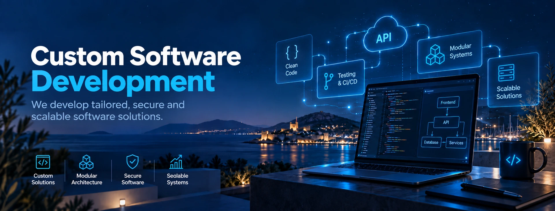 Custom Software Development — Bodrumlu.net service banner